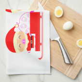 Frohe Weihnachten Geschirrtuch (Viertel Falte)