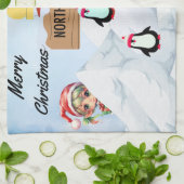Frohe Weihnachten Geschirrtuch (Gefaltet)