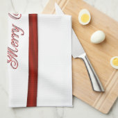 Frohe Weihnachten Geschirrtuch (Viertel Falte)