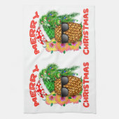 Frohe Weihnachten Geschirrtuch (Vertikal)