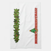 Frohe Weihnachten Geschirrtuch (Vertikal)