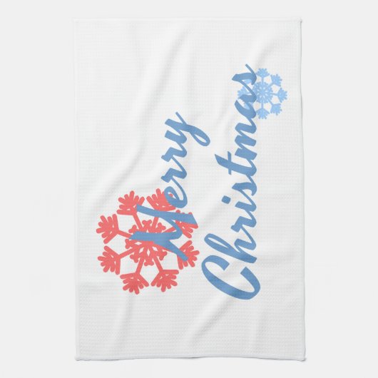 Frohe Weihnachten Geschirrtuch (Vertikal)