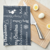 Frohe Weihnachten Geschirrtuch (Viertel Falte)