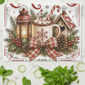 Frohe Weihnachten Geschirrtuch (Gefaltet)