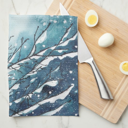 Frohe Weihnachten Geschirrtuch (Viertel Falte)