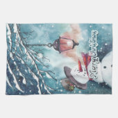 Frohe Weihnachten Geschirrtuch (Horizontal)