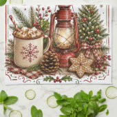 Frohe Weihnachten Geschirrtuch (Gefaltet)