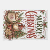 Frohe Weihnachten Geschirrtuch (Horizontal)
