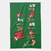 Frohe Weihnachten Geschirrtuch (Vertikal)