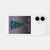 Frohe Weihnachten. Geschmückter Baum mit Geschenke iPhone 16 Hülle (Rückseite (Horizontal))