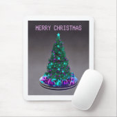 Frohe Weihnachten. Geschmückter Baum mit Geschenke Mousepad (Mit Mouse)
