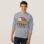 Frohe Weihnachten geschnitten Holiday Ham Ugly Swe Sweatshirt (Vorne ganz)