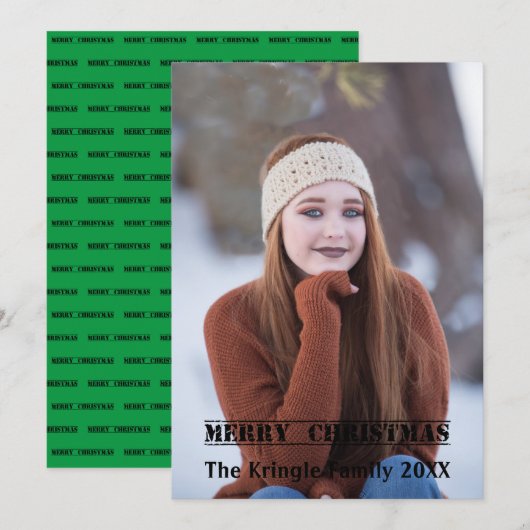 Frohe Weihnachten gestempelt (Vorne/Hinten)