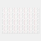 Frohe Weihnachten gestreift 3 Geschenkpapier Set (Vorderseite 2)