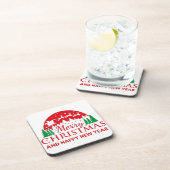 Frohe Weihnachten Getränkeuntersetzer (Rechte Seite)