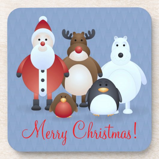 Frohe Weihnachten Getränkeuntersetzer (Vorderseite)