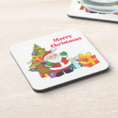 Frohe Weihnachten Getränkeuntersetzer (Linke Seite)