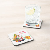 Frohe Weihnachten Getränkeuntersetzer (Rechte Seite)