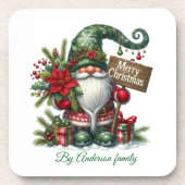 Frohe Weihnachten Getränkeuntersetzer (Vorderseite)