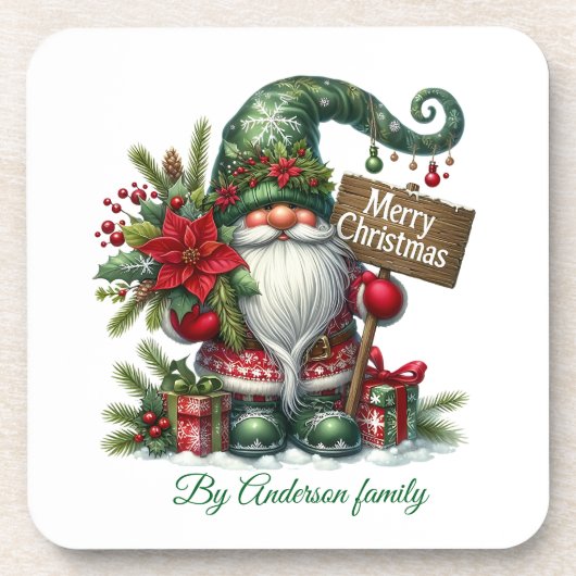 Frohe Weihnachten Getränkeuntersetzer (Vorderseite)