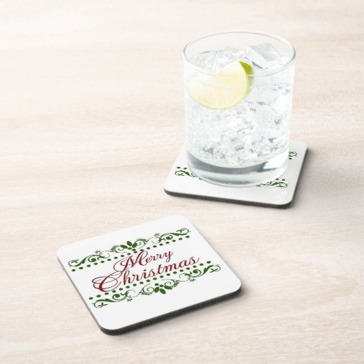Frohe Weihnachten Getränkeuntersetzer (Rechte Seite)