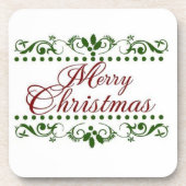 Frohe Weihnachten Getränkeuntersetzer (Vorderseite)