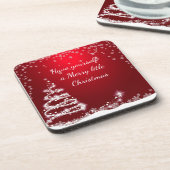 Frohe Weihnachten Getränkeuntersetzer (Linke Seite)