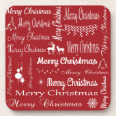 Frohe Weihnachten Getränkeuntersetzer (Vorderseite)