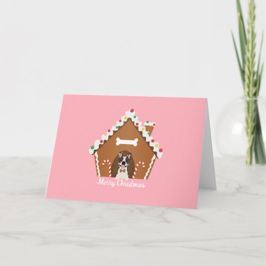 Frohe Weihnachten Gingerbread Dog House (Vorderseite)