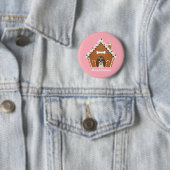Frohe Weihnachten Gingerbread Dog House Button (Beispiel)
