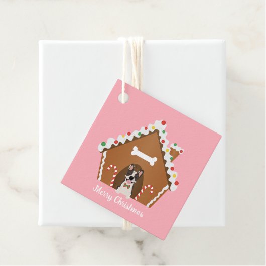 Frohe Weihnachten Gingerbread Dog House Geschenkanhänger (Beispiel)