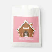 Frohe Weihnachten Gingerbread Dog House Geschenktütchen (Vorderseite)