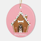 Frohe Weihnachten Gingerbread Dog House Keramik Ornament (Links)