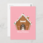 Frohe Weihnachten Gingerbread Dog House Postkarte (Vorne/Hinten)