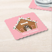 Frohe Weihnachten Gingerbread Dog House Untersetzer (angewinkelt)