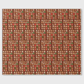 Frohe Weihnachten Gingerbread Geschenkpapier (Flach)