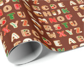 Frohe Weihnachten Gingerbread Geschenkpapier (Rolleneckpunkt)