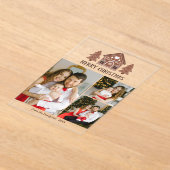 Frohe Weihnachten Gingerbread House Foto Collage Acryleinladungen (Ablage )