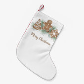 Frohe Weihnachten Gingerbread Kleiner Weihnachtsstrumpf (Vorderansicht (hängend))