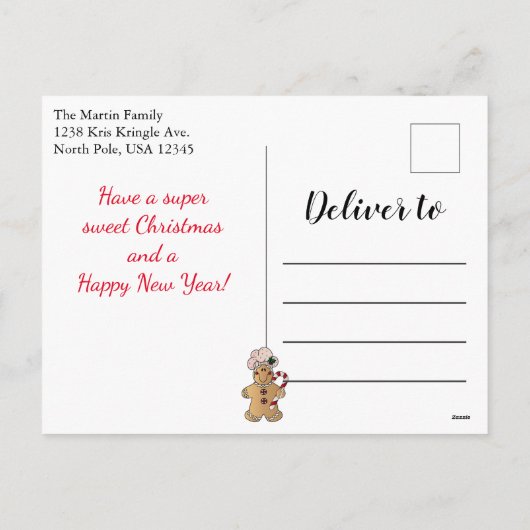 Frohe Weihnachten Gingerbread Man (Rückseite)