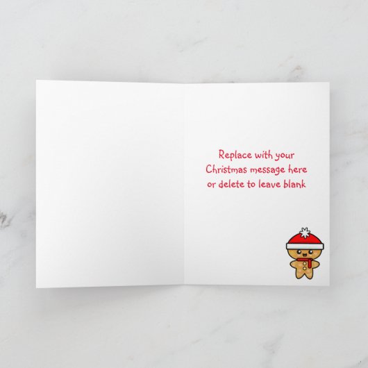 Frohe Weihnachten Gingerbread Man (Innenseite)