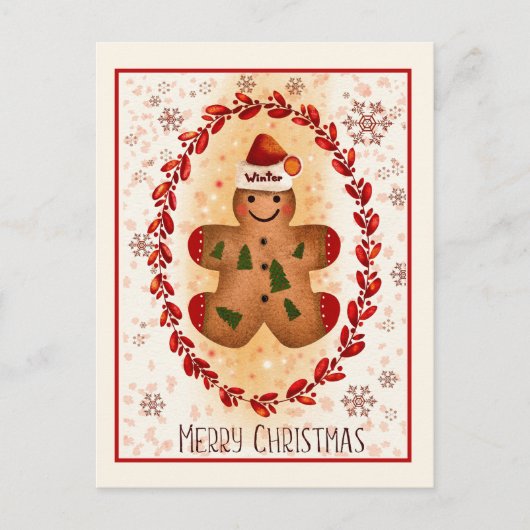 Frohe Weihnachten Gingerbread Man (Vorderseite)