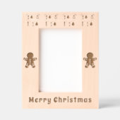 Frohe Weihnachten Gingerbread Man Decor Foto Geätzte Rahmen (Vorderseite)