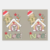 Frohe Weihnachten Gingerbread Man Geschenkpapier Set (Vorderseite 2)