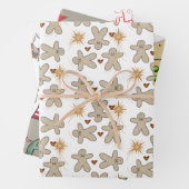 Frohe Weihnachten Gingerbread Man Geschenkpapier Set (Beispiel)