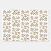 Frohe Weihnachten Gingerbread Man Geschenkpapier Set (Vorderseite)