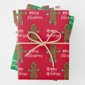 Frohe Weihnachten Gingerbread Man  Geschenkpapier Set (Beispiel)