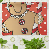 Frohe Weihnachten Gingerbread Man Geschirrtuch (Gefaltet)
