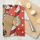 Frohe Weihnachten Gingerbread Man Geschirrtuch (Viertel Falte)