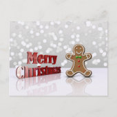 Frohe Weihnachten Gingerbread Man Holiday Postcard (Vorderseite)